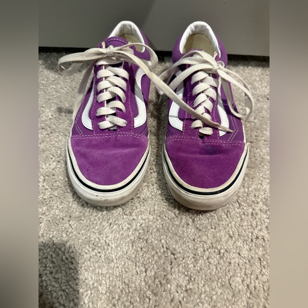Vans Purple and White Casual Sneakers